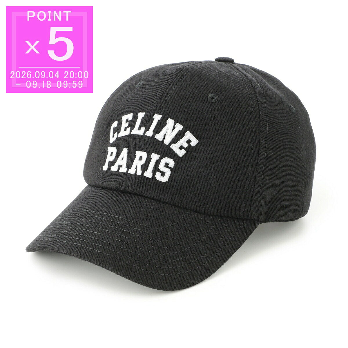 セリーヌ CELINE コットンキャップ 6パネルキャップ ブラック レディース RICHELIEU CAP リシュリュー キャップ【返品送料無料】[2026AW]