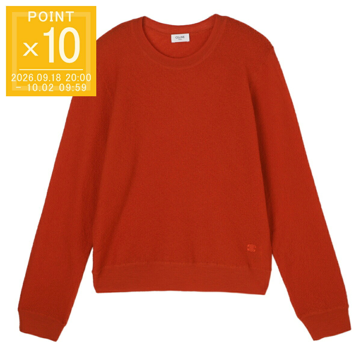 セリーヌ CELINE クルーネックニット レッド メンズ ry0ek 0925 27br CREWNECK SWEATER【返品送料無料】