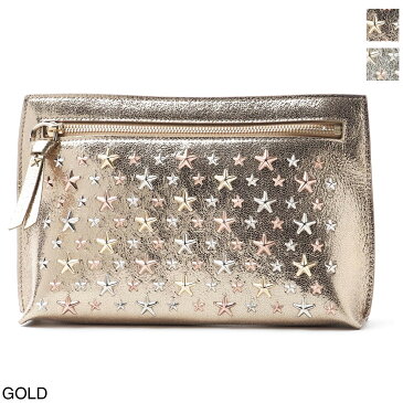 【アウトレット】ジミーチュウ JIMMY CHOO ポーチ レディース ギフト プレゼント レザー 本革 スター 星 coralie l gta gold rosegold metallic mix CORALIE コラリー【返品送料無料】【ラッピング無料】【190628】