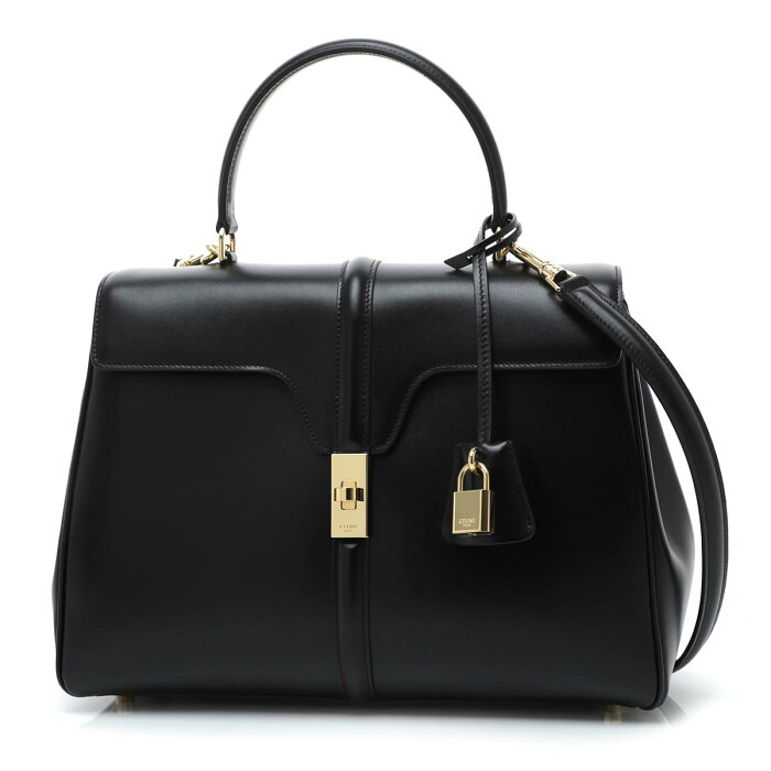 セリーヌ CELINE ハンドバッグ 2WAY ブラック レディース レザー 本革 プレゼント 18737 3bey 38no 16 セーズ Medium【あす楽対応_関東】【返品送料無料】【ラッピング無料】