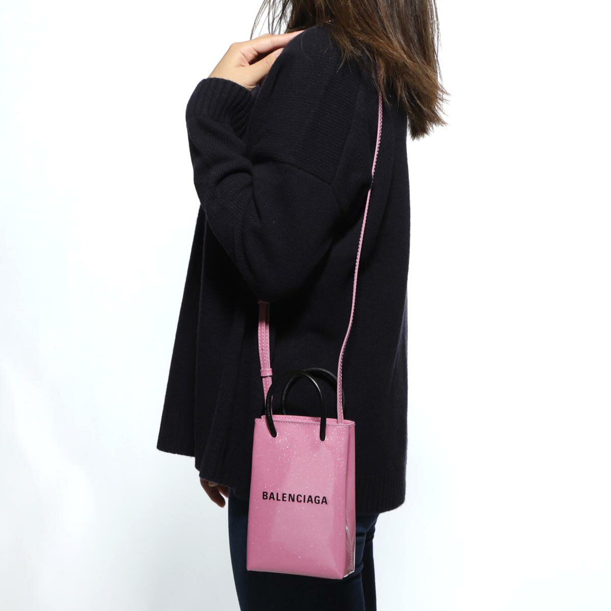 【アウトレット】バレンシアガ BALENCIAGA フォンホルダー ピンク レディース ギフト プレゼント 593826 1j63n 5611 SHOPPING ショッピング フォンホルダー【あす楽対応_関東】【返品送料無料】【ラッピング無料】