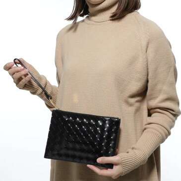 ボッテガヴェネタ BOTTEGA VENETA ポーチ ブラック レディース ギフト プレゼント レザー 本革 592052 vmbi1 8648 スパッツォラートカーフ SMALL【あす楽対応_関東】【返品送料無料】【ラッピング無料】