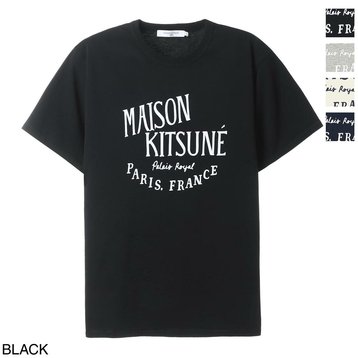 【5/18限定!当選確率1/2!MAX100%POINT BACK!※要エントリー】メゾンキツネ MAISON KITSUNE クルーネックTシャツ am00100kj0008 bk TEE-SHIRT PALAIS ROYAL パレ ロワイヤル【返品送料無料】[2023AW]