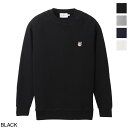 メゾンキツネ MAISON KITSUNE スウェットシャツ ラグランスリーブ am00303km0001 bk SWEATSHIRT FOX HEAD PATCH【返品送料無料】