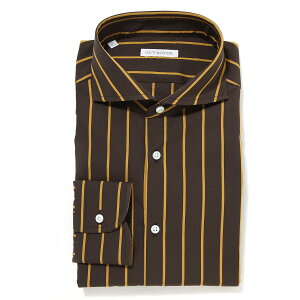 【アウトレット】【ラスト1点】ギローバー GUY ROVER ホリゾンタルカラー シャツ ブラウン メンズ 2950s2110 502218 1 CAMICIA MENS SHIRT【あす楽対応_関東】【返品送料無料】【ラッピング無料】