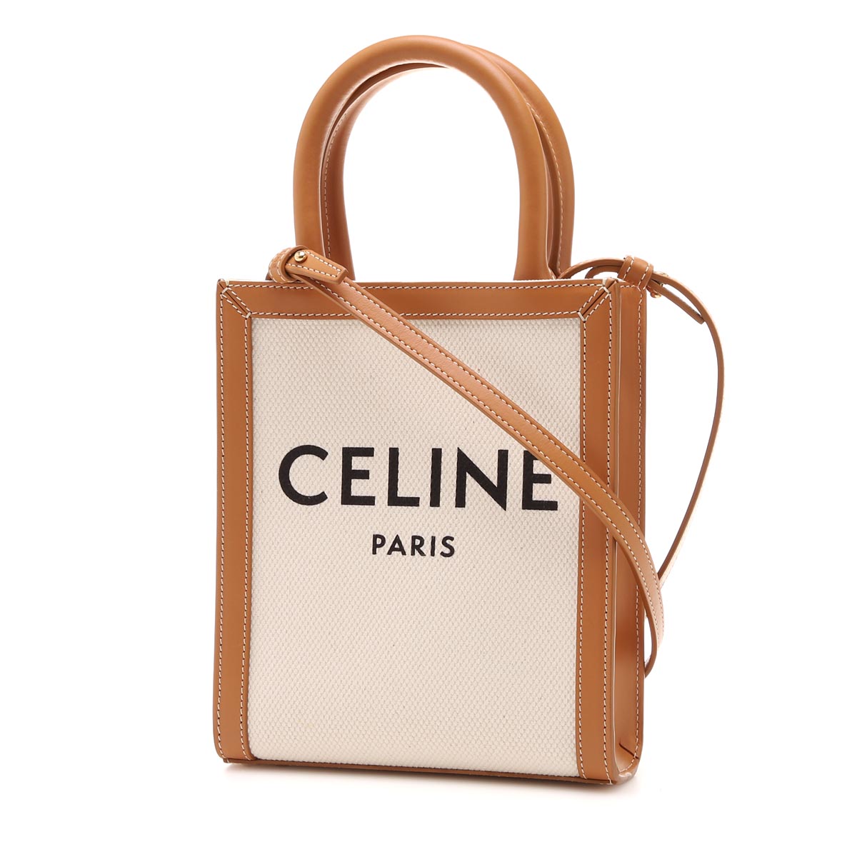 セリーヌ トートバッグ レディース セリーヌ CELINE トートバッグ 2WAY ベージュ 19330 2bnz 02nt MINI VERTICAL CABAS【返品送料無料】[2023AW]