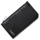 サンローラン SAINT LAURENT カードケース ブラック 629899 1jb0e 1000 TINY CASSANDRE FRAGMENTS ZIP CARD CASE IN MATTE LEATHER