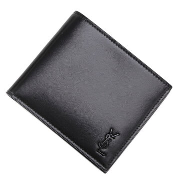 サンローラン SAINT LAURENT 2つ折り財布 小銭入れ付き ブラック メンズ 610193 1jb0u 1000 TINY MONOGRAM【返品送料無料】【ラッピング無料】【あす楽対応_関東】