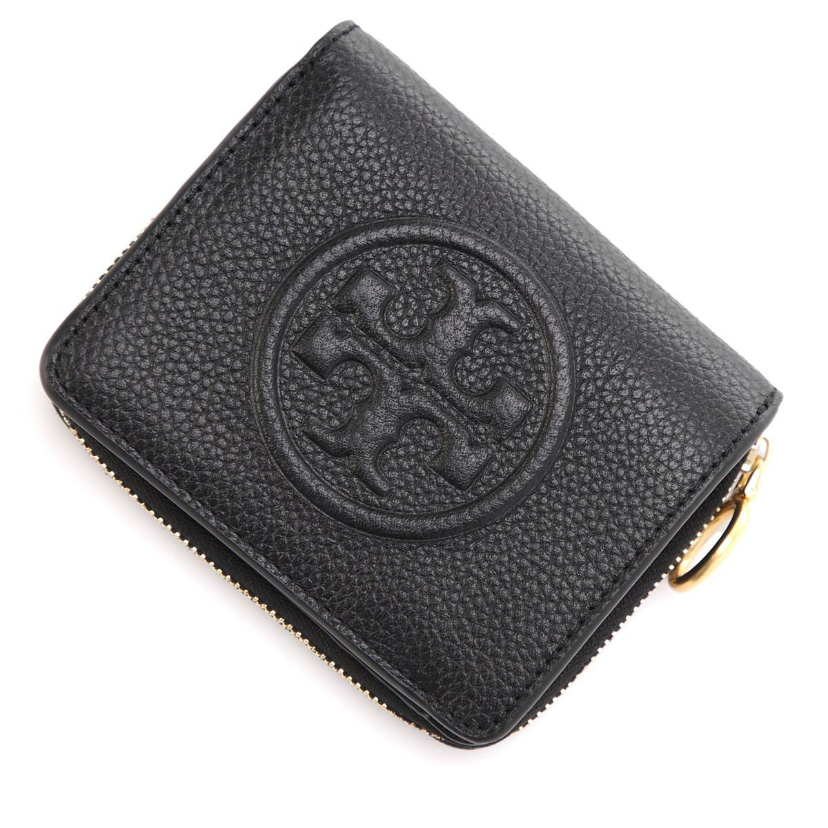 トリーバーチ TORY BURCH 2つ折り財布 小銭入れ付き ブラック レディース 74845 001 PERRY BOMBE ペリー ボンベ【返品送料無料】【ラッピング無料】【あす楽対応_関東】[2022SS]