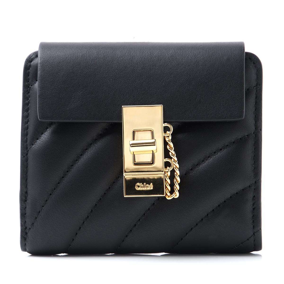 クロエ Chloe 2つ折り財布 小銭入れ付き レディース chc18ap805a04 001 black DREW ドリュー【返品送料無料】【ラッピング無料】【あす楽対応_関東】