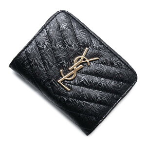 サンローラン SAINT LAURENT 2つ折り財布 小銭入れ付き ブラック レディース 403723 bow01 1000 MONOGRAM SAINT LAURENT【あす楽対応_関東】【返品送料無料】【ラッピング無料】[2021SS]