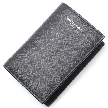 【アウトレット】サンローラン SAINT LAURENT 2つ折り財布 ブラック メンズ 607051 bty0n 1000 CREDIT CARD WALLET【返品送料無料】【ラッピング無料】【あす楽対応_関東】