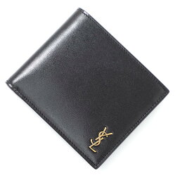 サンローラン 二つ折り財布 メンズ サンローラン SAINT LAURENT 2つ折り財布 小銭入れ付き ブラック 610193 02g0w 1000 TINY【返品送料無料】[2023AW]