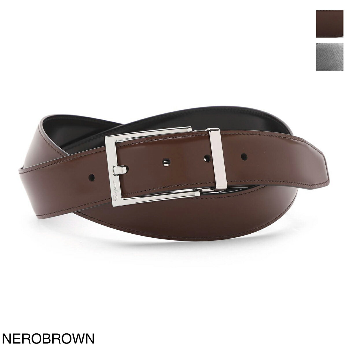 サルヴァトーレ フェラガモ 革ベルト メンズ フェラガモ FERRAGAMO (Salvatore Ferragamo) ベルト 679301 0746484 nerobrown REVERSIBLE BELT【返品送料無料】[2023SS]