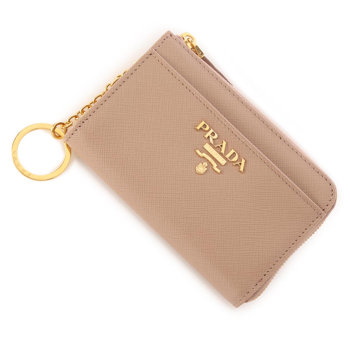 プラダ PRADA キーケース ベージュ レディース 1pp122 qwa f0236 SAFFIANO METAL【返品送料無料】【ラッピング無料】【あす楽対応_関東】