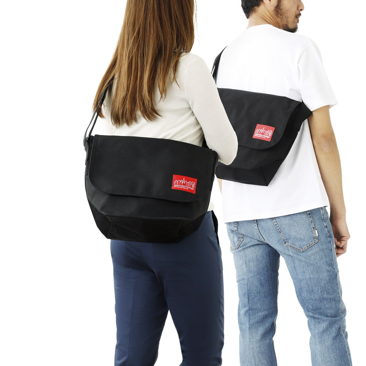 【5/10限定!当選確率1/2!MAX100%POINT BACK!※要エントリー】マンハッタンポーテージ Manhattan Portage メッセンジャーバッグ ワンショルダー ブラック メンズ レディース 1605 bk VINTAGE MESSENGER BAG　NYLON【返品送料無料】【ラッピング無料】