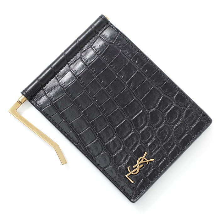 サンローラン SAINT LAURENT マネークリップ ブラック メンズ 607738 dzedw 1000 TINY MONOGRAM BILL CLIP WALLET【あす楽対応_関東】【返品送料無料】【ラッピング無料】[2022AW]