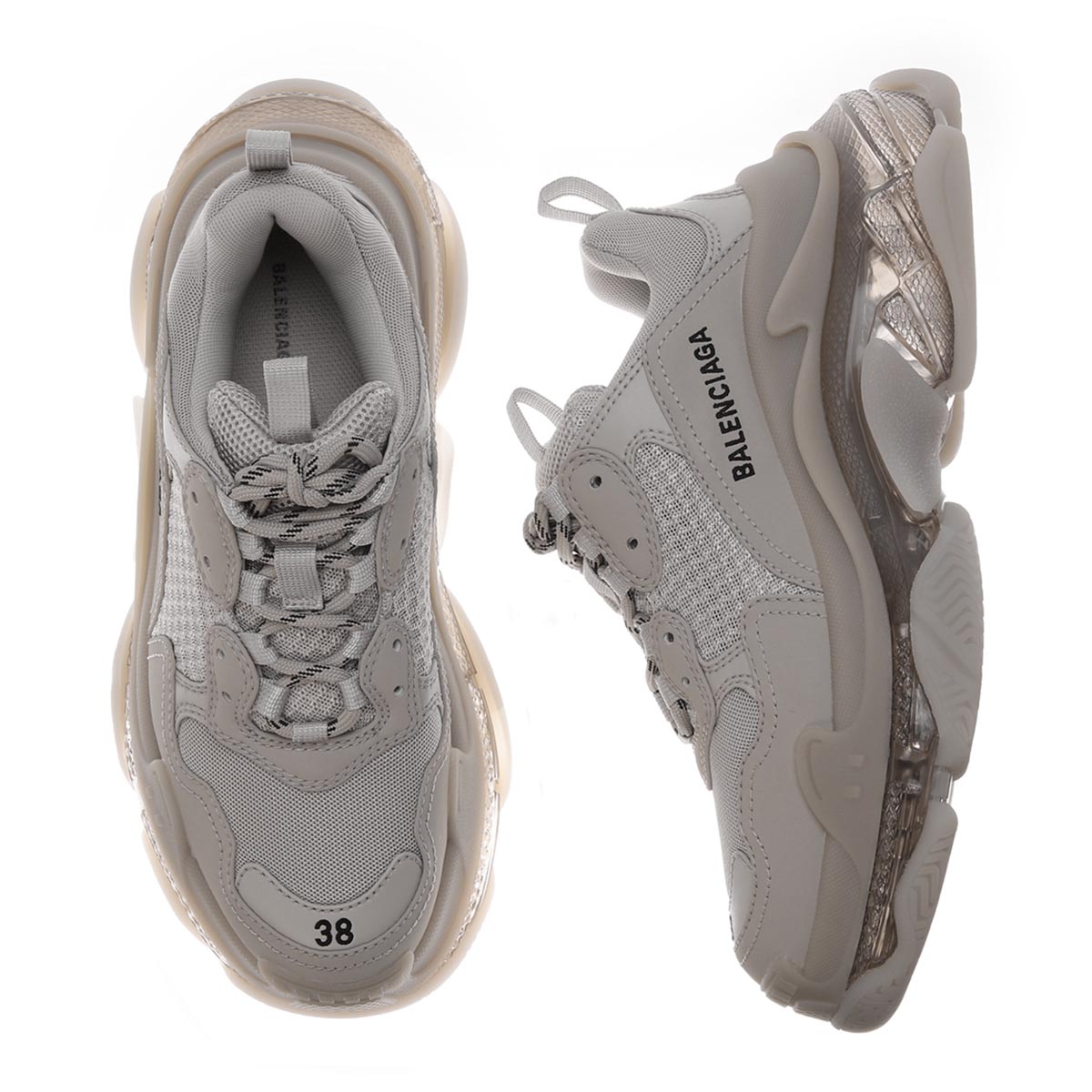 バレンシアガ BALENCIAGA スニーカー ベージュ レディース 544351 w2ga1 9002 TRIPLE S トリプルS クリアソール【あす楽対応_関東】【返品送料無料】【ラッピング無料】