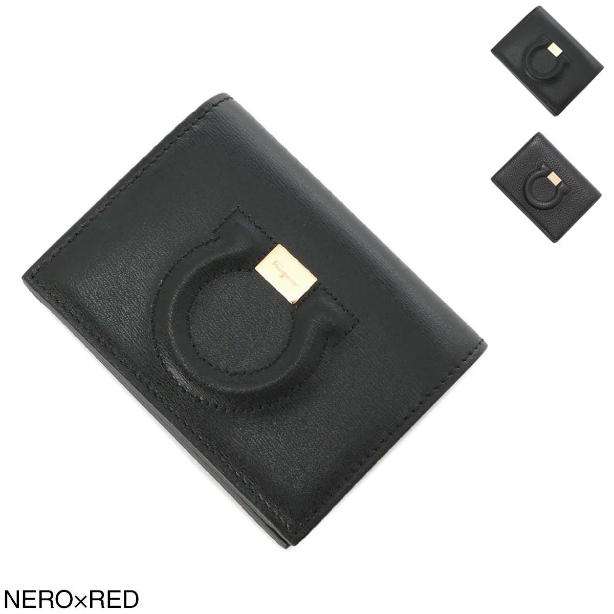 【4万円均一】フェラガモ FERRAGAMO (Salvatore Ferragamo) 2つ折り財布 小銭入れ付き レディース 22d514 0704941 nero【返品送料無料】【ラッピング無料】[2024SS]