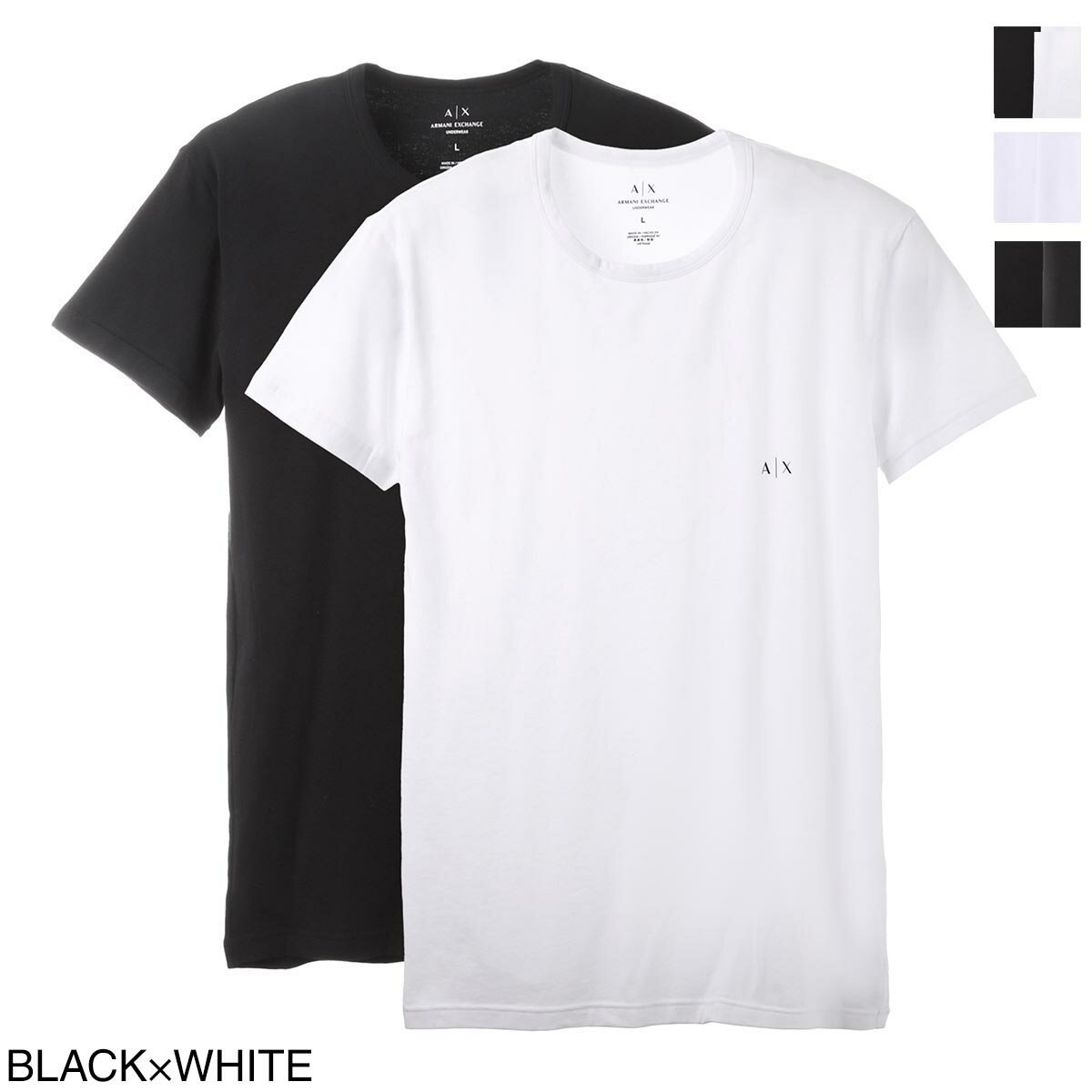 アルマーニエクスチェンジ ARMANI EXCHANGE クルーネック アンダーTシャツ 2枚セット メンズ 956005 cc282 42520