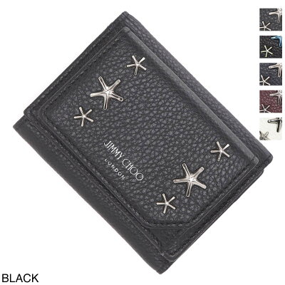 【4%OFFクーポン 6/1 10時~6/21 10時】ジミーチュウ JIMMY CHOO 3つ折り財布 小銭入れ付き メンズ beale uuf black silver BEALE【あす楽対応_関東】【返品送料無料】【ラッピング無料】