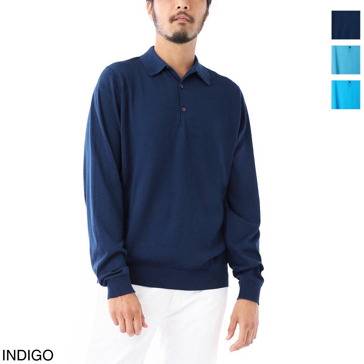 ジョンスメドレー 服（父向き） 【アウトレット】ジョンスメドレー JOHN SMEDLEYbradwell indigo BRADWELL シーアイランドコットン 30ゲージ STANDARD FIT【返品送料無料】[2023SS]