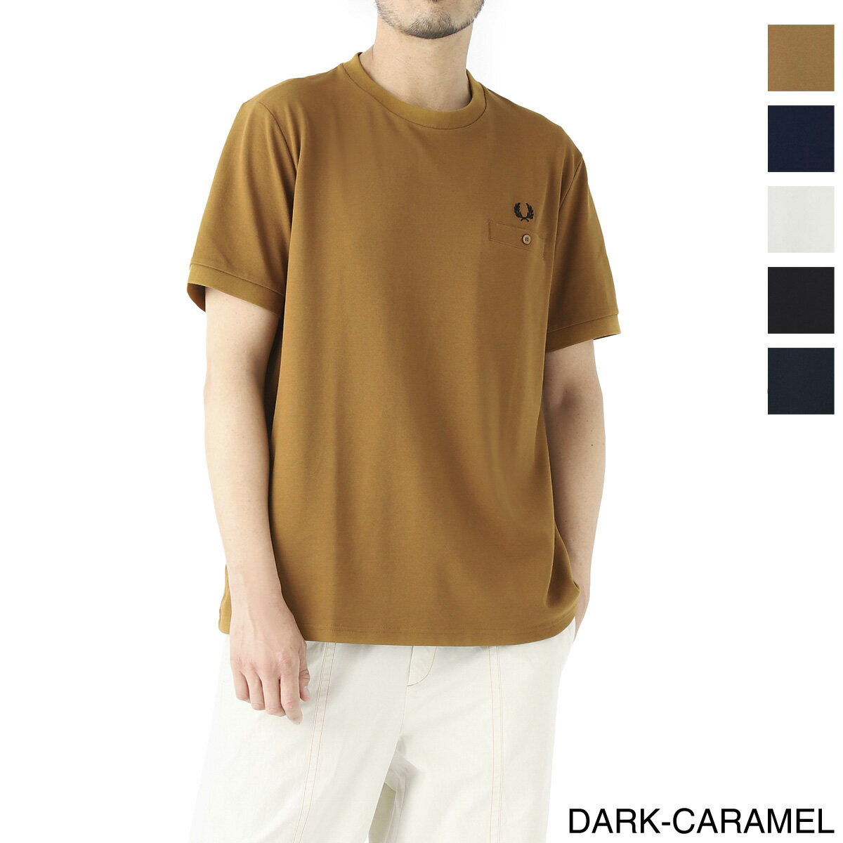 フレッドペリー Tシャツ メンズ 【7千5百円均一】フレッドペリー FRED PERRY クルーネック Tシャツ m8531 644 POCKET DETAIL PIQUE T-SHIRT【返品送料無料】[2023SS]