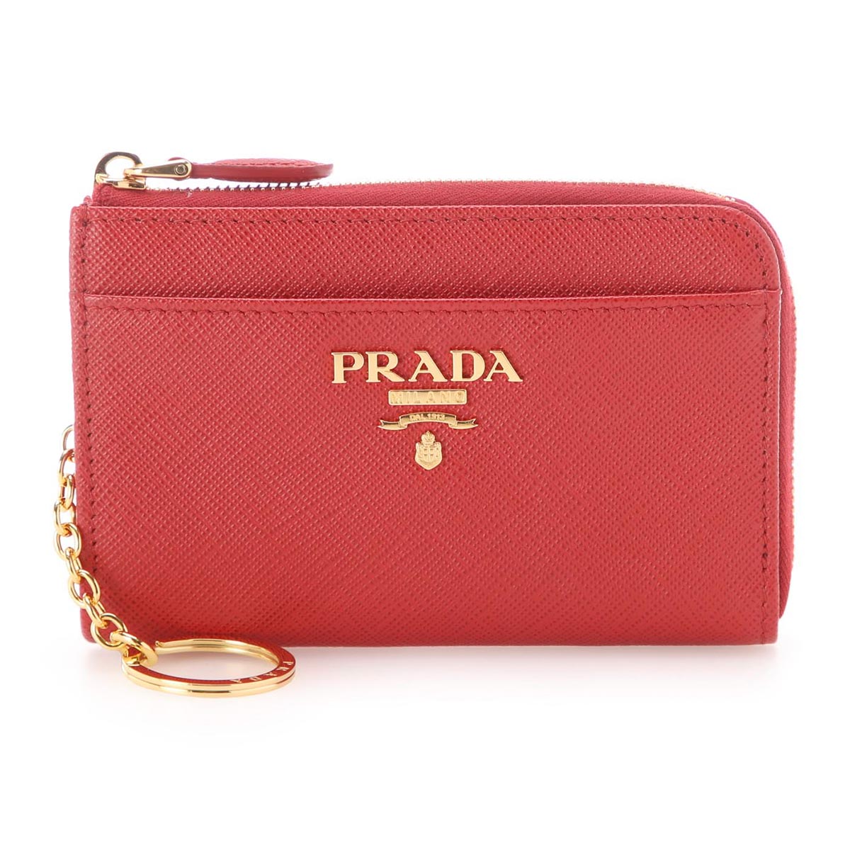 プラダ PRADA キーケース レッド レディース 1pp122 qwa f068z SAFFIANO METAL【返品送料無料】【ラッピング無料】【あす楽対応_関東】