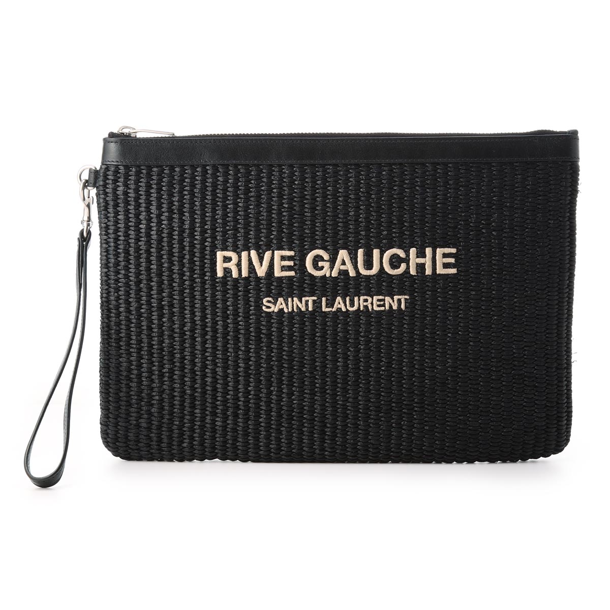 サンローラン SAINT LAURENT ポーチ クラッチバッグ ブラック メンズ 581369 2m22e 1050 POUCH RIVE GAUCHE【返品送料無料】【ラッピング無料】【あす楽対応_関東】