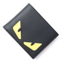フェンディ FENDI 2つ折り財布 小銭入れ付き ブラック メンズ 7m0001 o73 f0u9t BUGS EYES【あす楽対応_関東】【返品送料無料】【ラッピング無料】