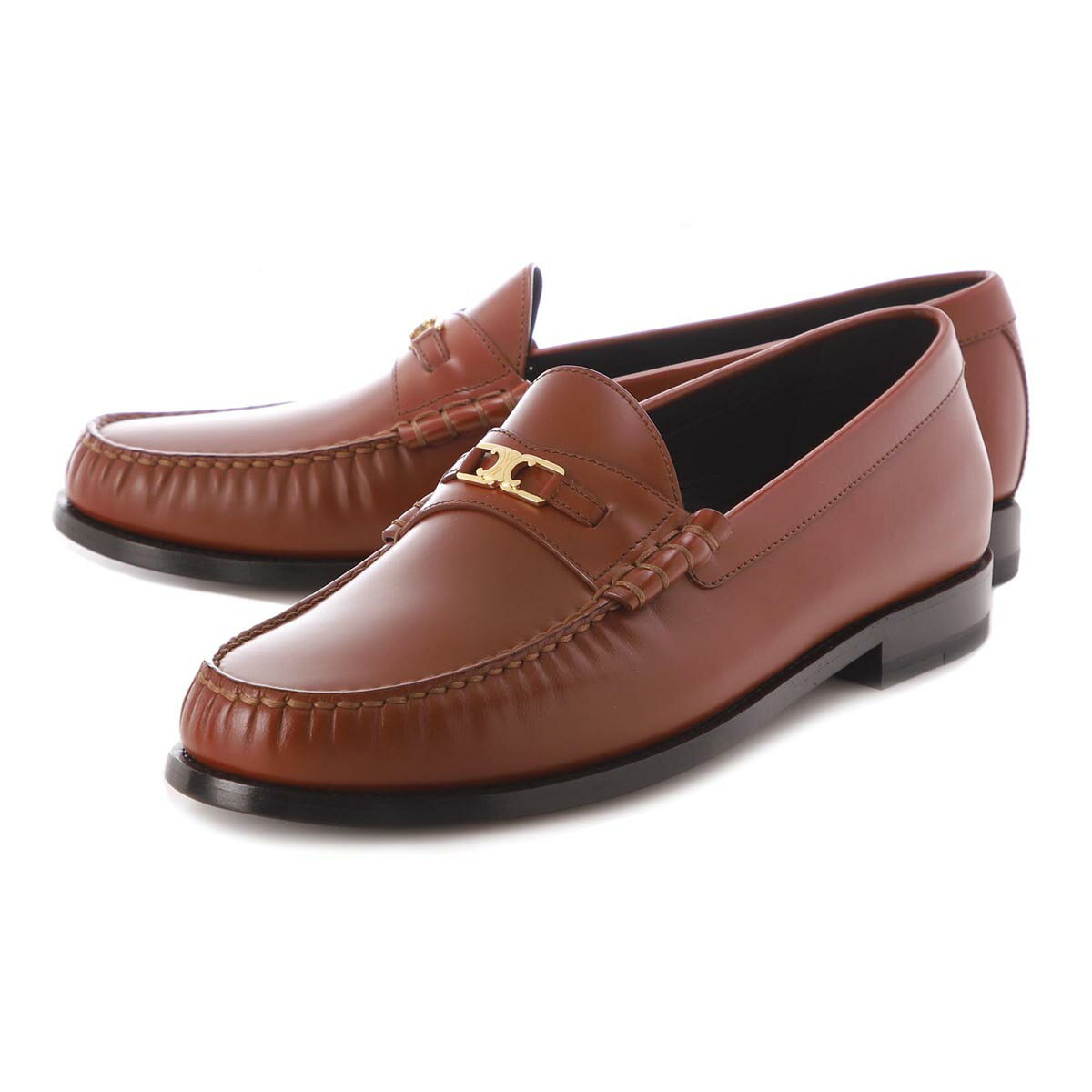 【アウトレット】【ラスト1点】セリーヌ CELINE ローファー ブラウン メンズ 大きいサイズあり 33477 3001c 18nc LUCO POLISHED【返品送料無料】のサムネイル