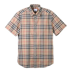 СХ꡼ BURBERRY Ⱦµ ١  8020869 archivebeige ip chk SHORTSLEEVE CHECK COTTONPOPLIN SHIRT̵ۡڥåԥ̵[2023SS]