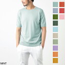 ジョンスメドレー JOHN SMEDLEY クルーネック半袖ニット メンズ belden bluespring BELDEN シーアイランドコットン 30ゲージ STANDARD FIT