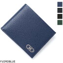 フェラガモ 財布（メンズ） フェラガモ FERRAGAMO (Salvatore Ferragamo) 2つ折り財布 小銭入れ付き 66a065 0685985 fjordblue【返品送料無料】[2023AW]