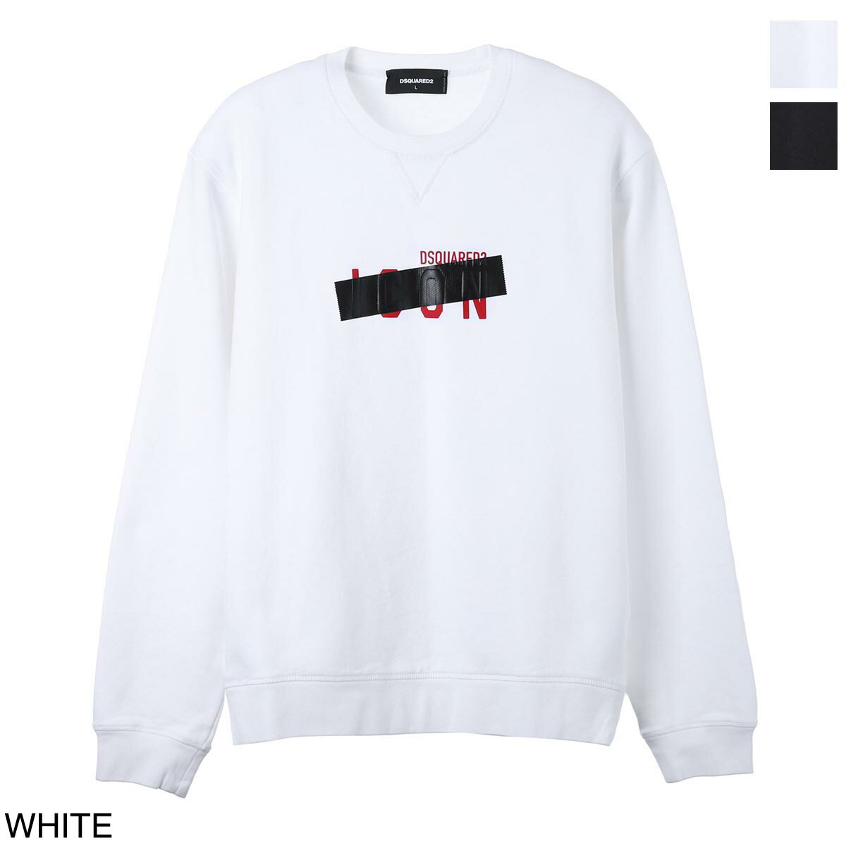 ディースクエアード DSQUARED2 スウェット プルオーバー メンズ s79gu0048 s25042 100 ICON TAPED SWEATER【返品送料無料】【ラッピング無料】【あす楽対応_関東】