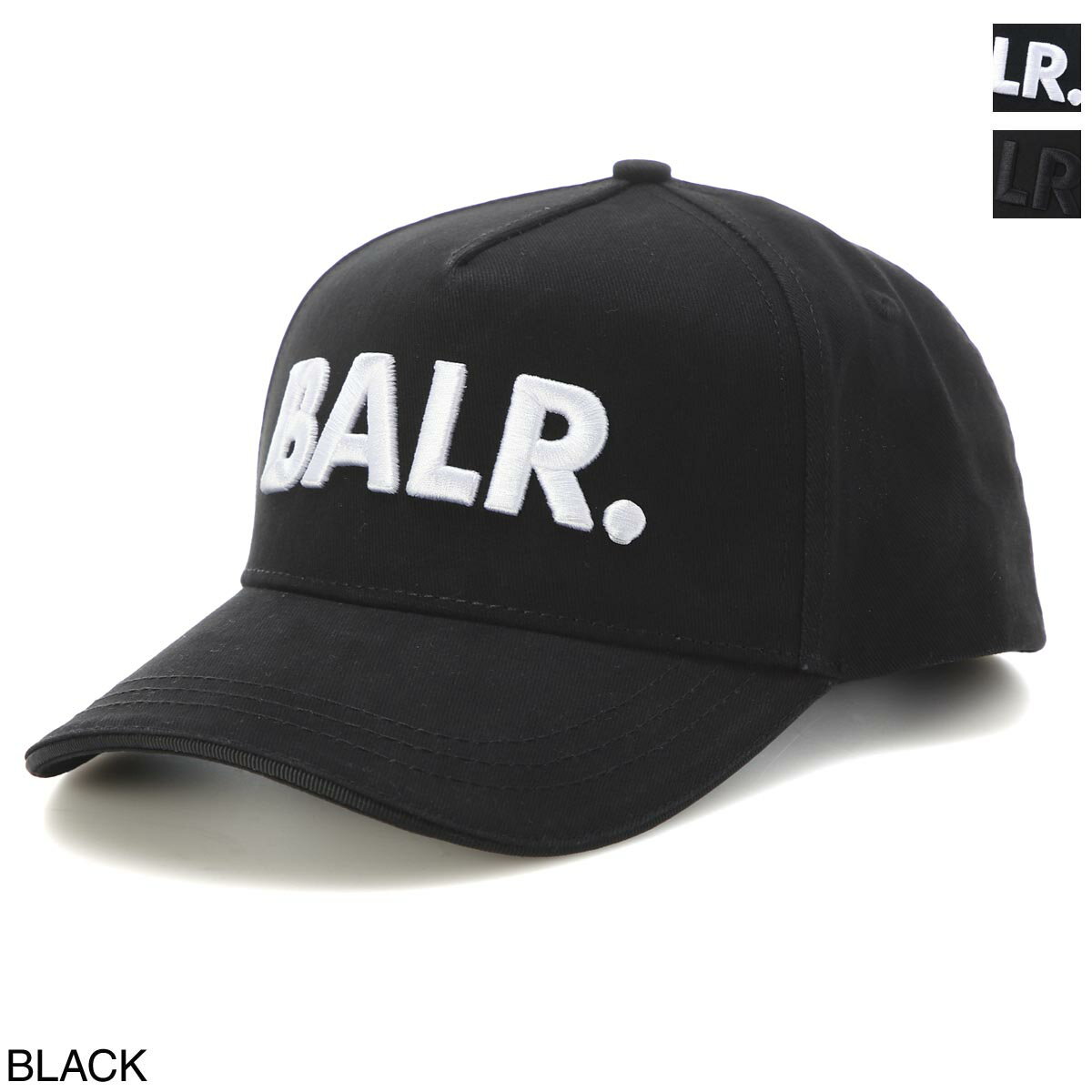 ボーラー BALR. ベースボールキャップ 帽子 メンズ classic cotton cap black white CLASSIC COTTON CAP