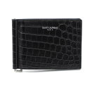 【アウトレット】サンローラン SAINT LAURENT マネークリップ 財布 ブラック 378005 dzede 1000 BILL CLIP WALLET【返品送料無料】[2023SS] 2