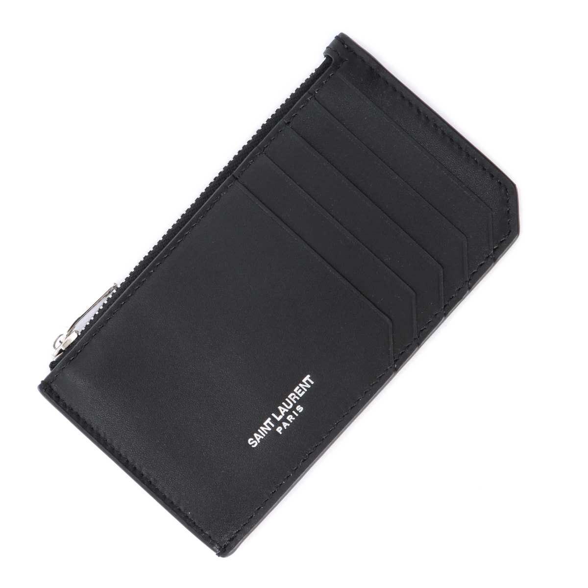 サンローラン SAINT LAURENT カードケース ブラック メンズ 609362 0u90n 1000 FRAGMENT ZIP POUCH【あす楽対応_関東】【返品送料無料】【ラッピング無料】[2022AW]