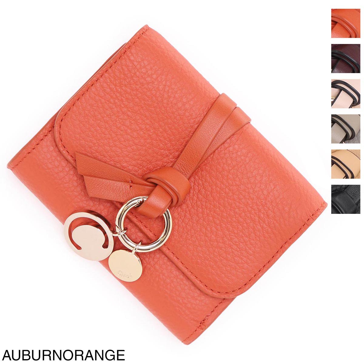 クロエ Chloe 3つ折り財布 小銭入れ付き レディース chc21wp945f57 846 auburnorange ALPHABET【返品送料無料】【ラッピング無料】【あす楽対応_関東】