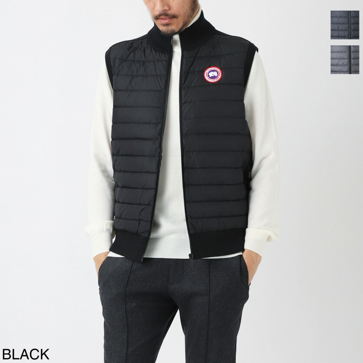 カナダグース CANADA GOOSE ダウンベスト 6829m 61 black HYBRIDGE KNIT VEST【返品送料無料】 2023AW