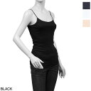 ハンロ HANRO キャミソール SPAGHETTI TOP レディース 071600 0019 black COTTON SEAMLESS コットン シームレ...