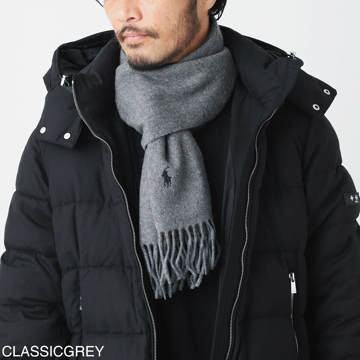 ポロラルフローレン POLO RALPH LAUREN マフラー メンズ レディース pc0476 001 RECYCLED WOOL MUFFLER【返品送料無料】[2026AW]
