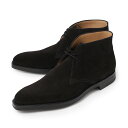 クロケット&ジョーンズ CROCKETT&JONES チャッカブーツ ブラック メンズ 大きいサイズあり tetbury suede black TETBURY テットベリー E ラスト348