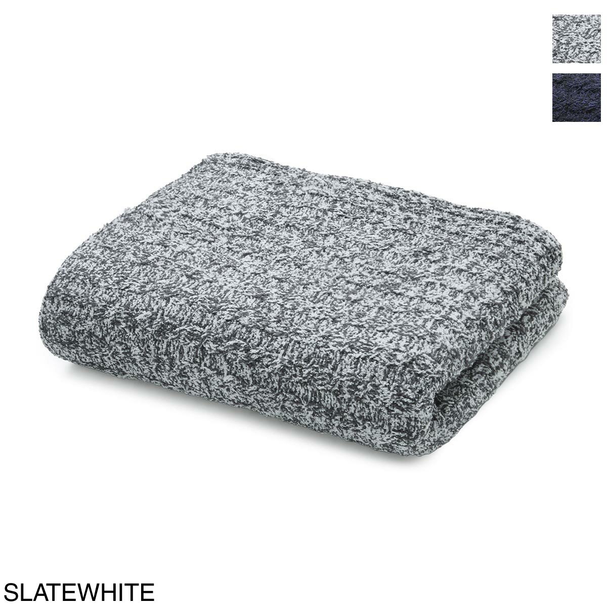 カシウエア Kashwere ブランケット thch tex01 025 5270 slate white THROW TEXTURED MINI CABLE HEATHER PATTERN T-35