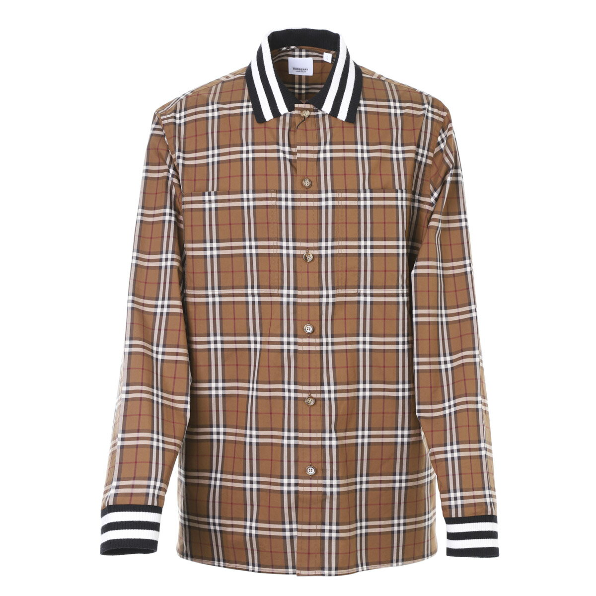 【アウトレット】バーバリー BURBERRY カジュアルシャツ ブラウン 8048181 darkbirchbrown chk【返品送料無料】