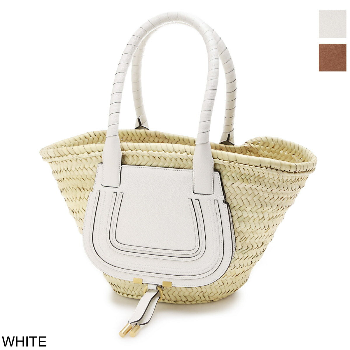 【8/29 9:59まで！1000円OFFクーポン対象】クロエ Chloe バスケットバッグ レディース chc22ss728g58 101 white MARCIE【あす楽対応_関東】【返品送料無料】【ラッピング無料】[2022AW]