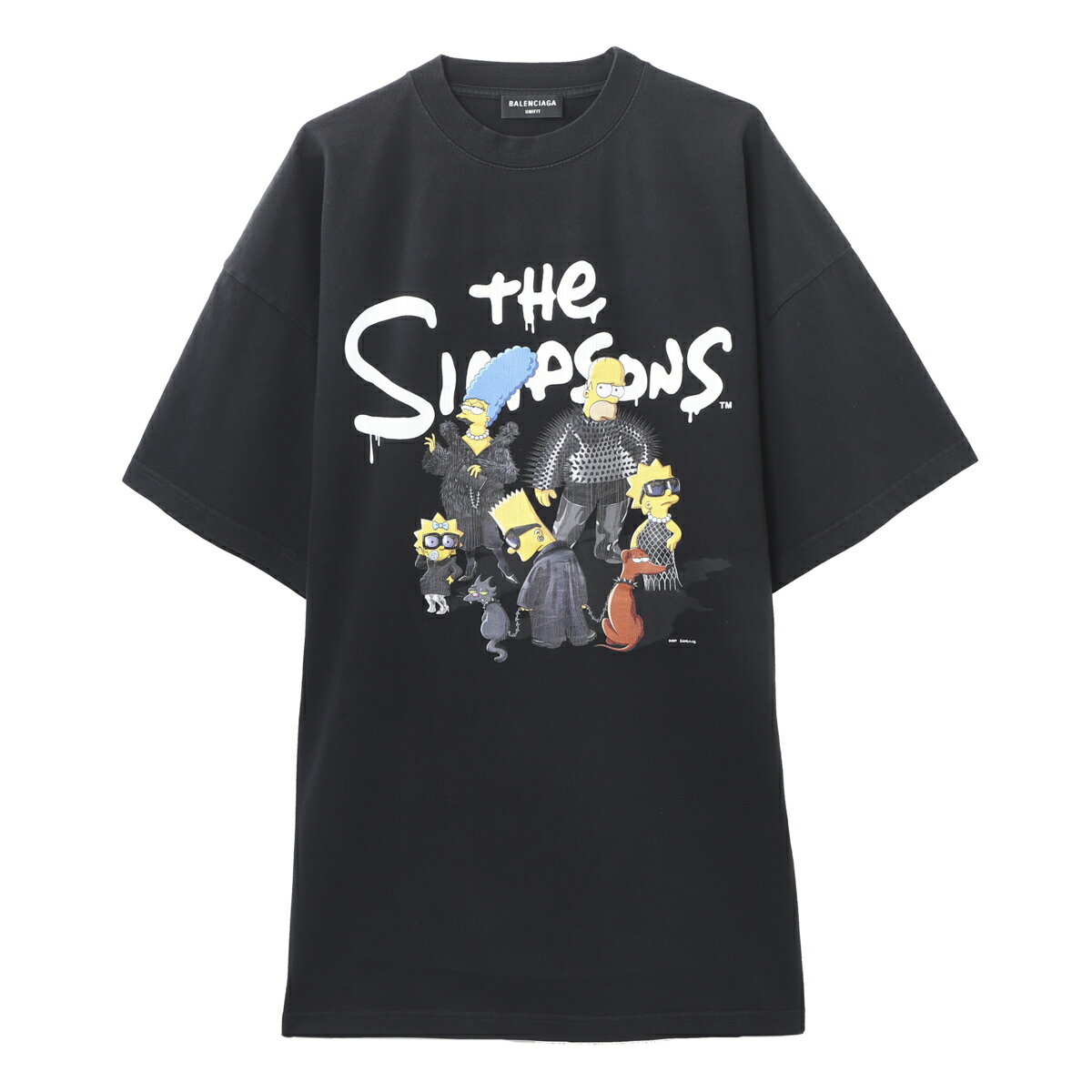 バレンシアガ BALENCIAGA クルーネックTシャツ ブラック メンズ 676589 tlvg7 1000 THE SIMPSONS TM & 20TH TELEVISION【あす楽対応_関東】【返品送料無料】【ラッピング無料】[2022SS]【WLCP】