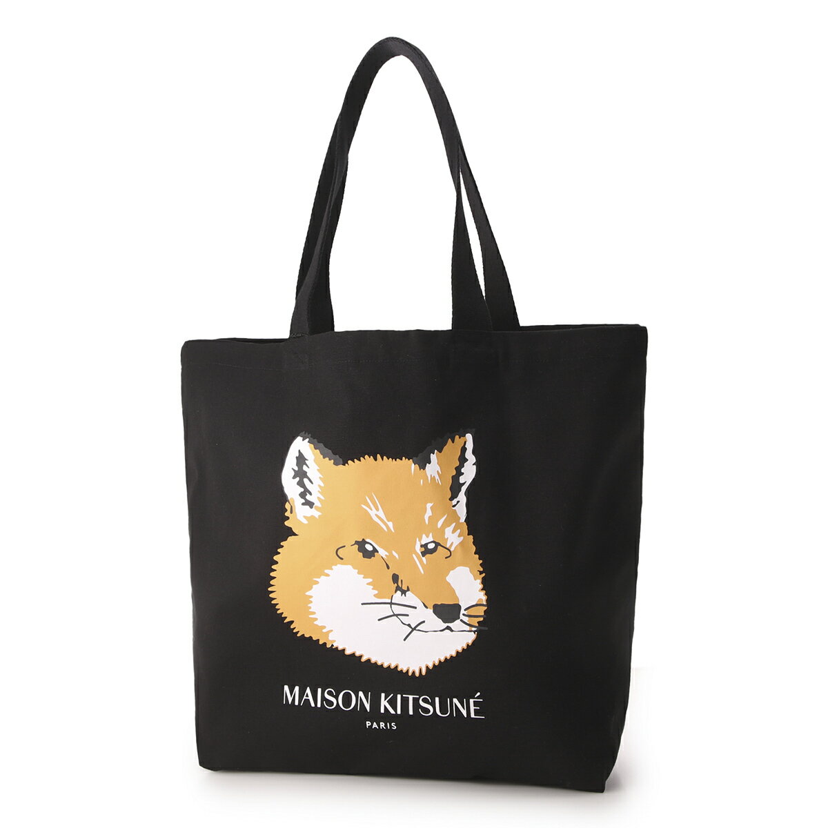 メゾンキツネ MAISON KITSUNE トートバッグ ブラック メンズ eu05110ww0008 p199 black FOX HEAD TOTE BAG【返品送料無料】のサムネイル
