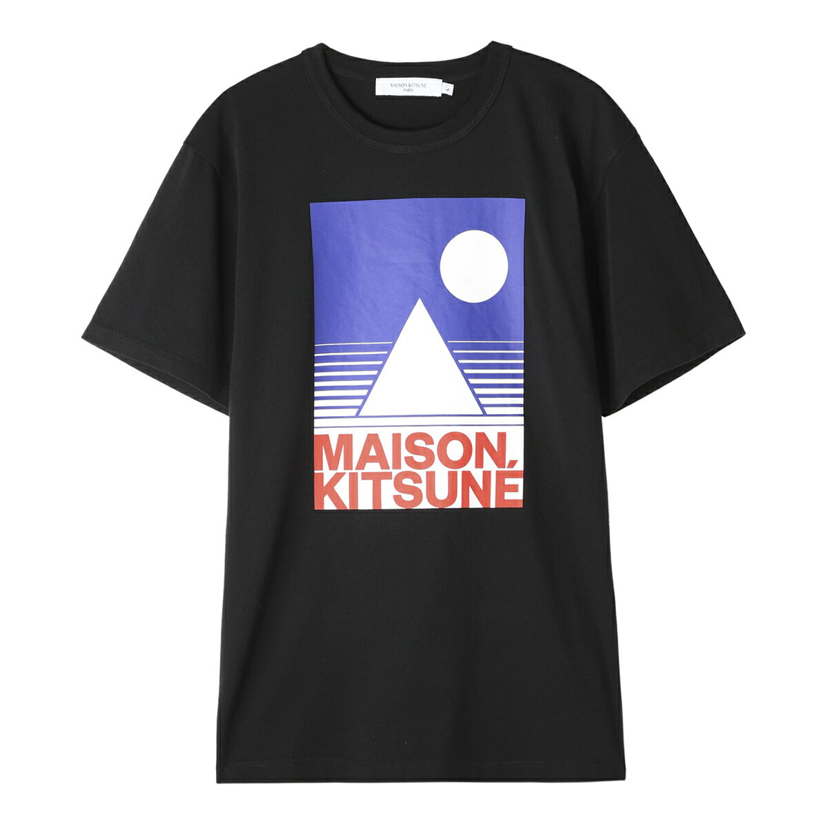 メゾンキツネ Tシャツ メンズ 【5千円均一】【アウトレット】メゾンキツネ MAISON KITSUNE クルーネックTシャツ ブラック メンズ im00157kj0008 black【返品送料無料】【ラッピング無料】