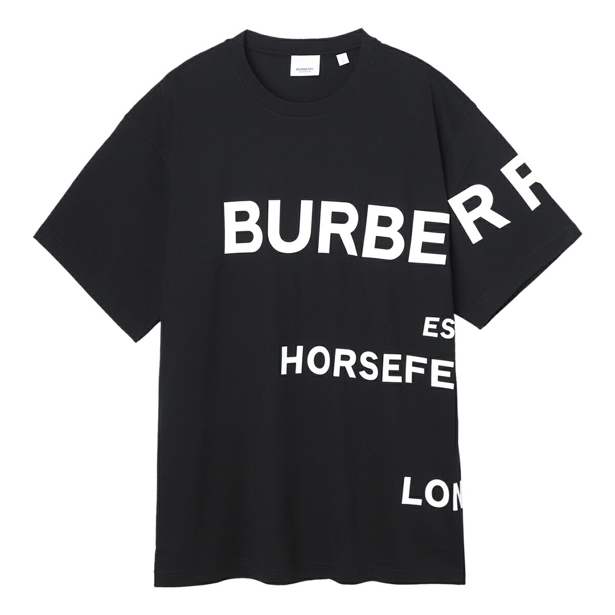 【5/20限定!当選確率1/2!MAX100%POINT BACK!※要エントリー】バーバリー BURBERRY クルーネックTシャツ ブラック 8040694 black white HARLFORD【返品送料無料】[2023SS]